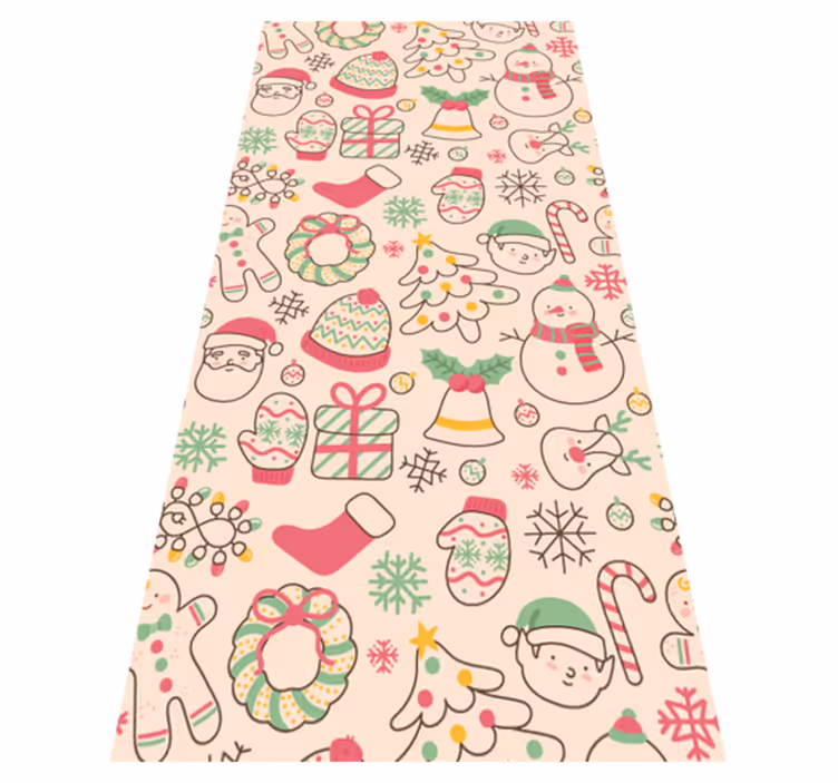 Tapis vinyle noël lumières de noël - TenStickers