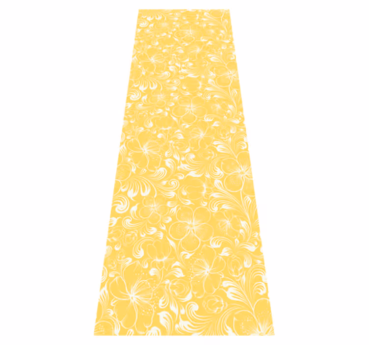Tapis vinyle chambre style floral jaune grandmillénaire - TenStickers
