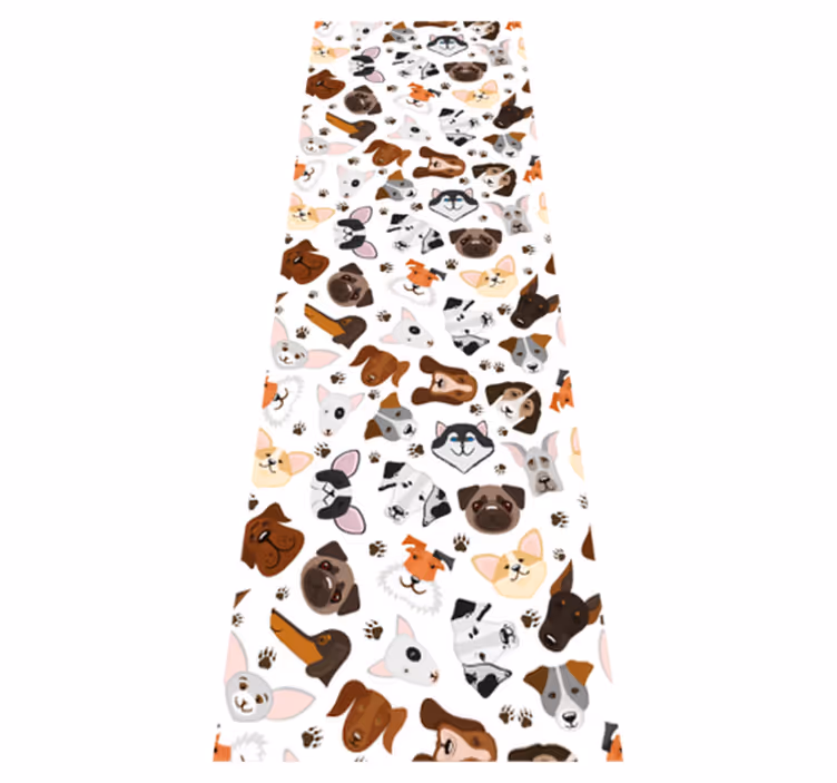 Tapis vinyle chambre têtes de chiens breeds - TenStickers