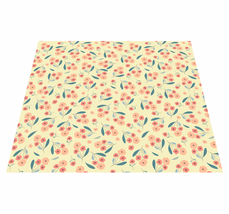 Tapis vinyle chambre motif roses - TenStickers