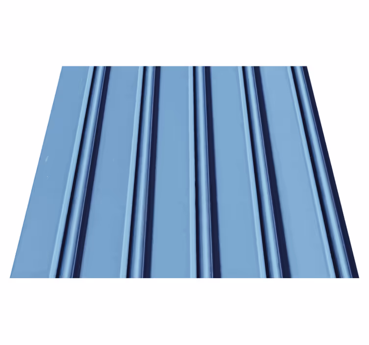 Tapis vinyle chambre rayures bleu clair sur fond blanc - TenStickers