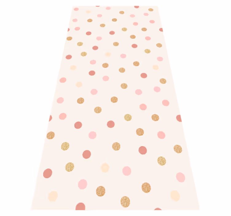 Tapis vinyle chambre motif de points roses clairs - TenStickers