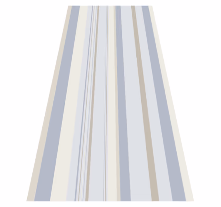 Tapis vinyle chambre rayures bleues et beiges 80's - TenStickers
