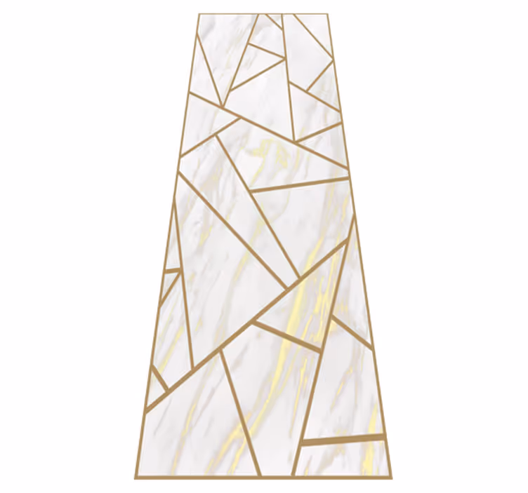 Tapis vinyle chambre mosaïque géométrique marbre - TenStickers