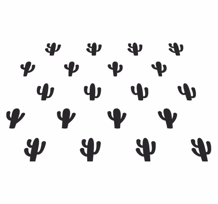 Tapis vinyle nature motif cactus - TenStickers
