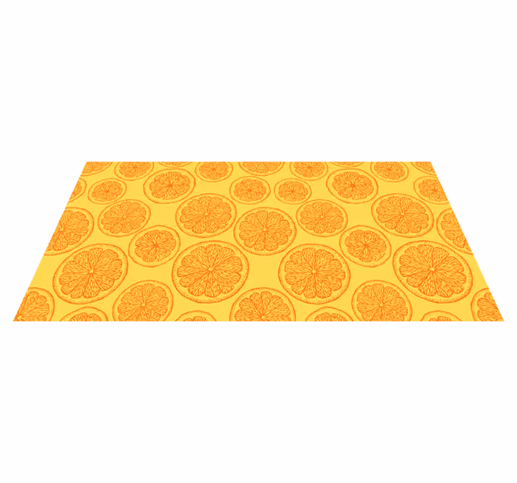 Tapis vinyle nature motif tranche d'agrumes - TenStickers