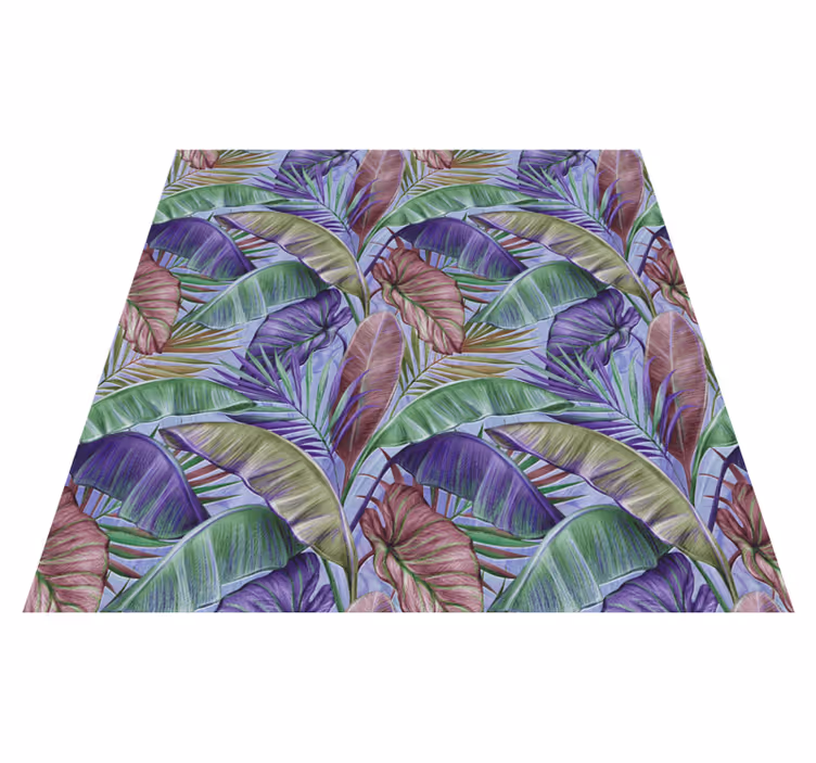 Tapis vinyle nature feuillage tropical - TenStickers