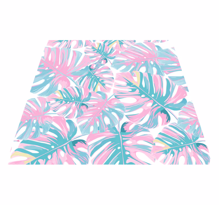 Tapis vinyle plantes motif monstera deliciosa - TenStickers