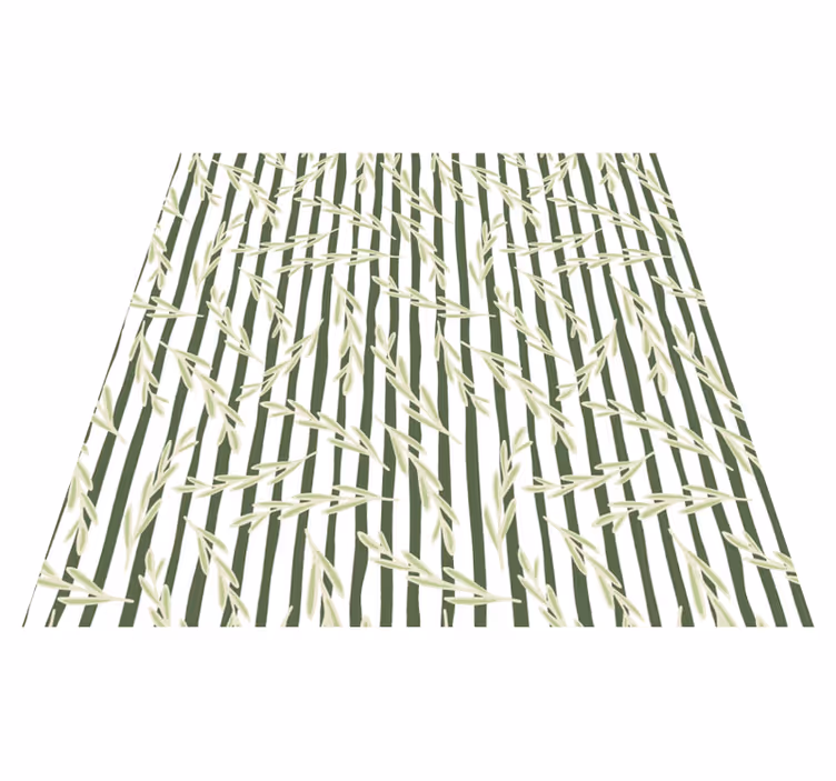 Tapis vinyle plantes motifs de feuilles fines - TenStickers