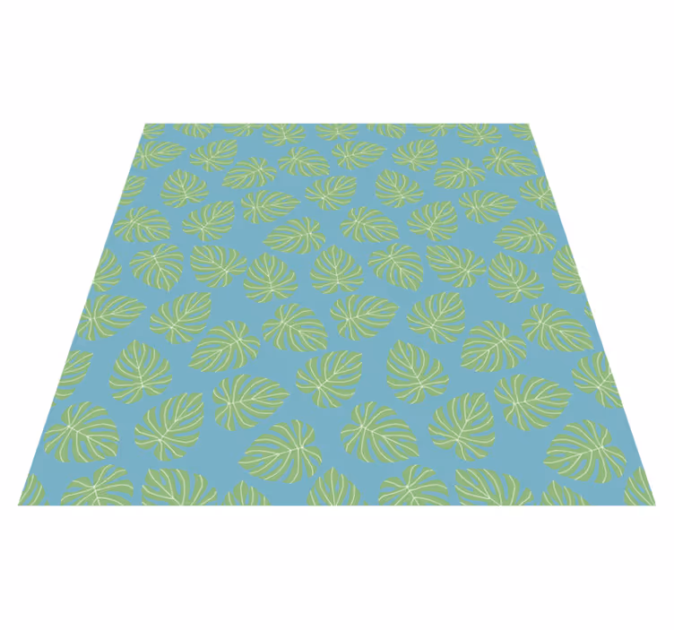 Tapis vinyle plantes design feuilles vertes d'été - TenStickers