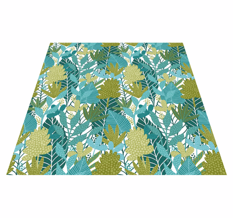 Tapis vinyle plantes design feuilles tropicales boho - TenStickers