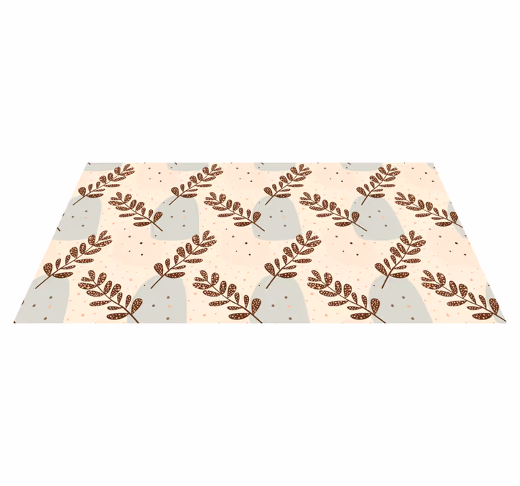 Tapis vinyle plantes esthétiques pastels - TenStickers