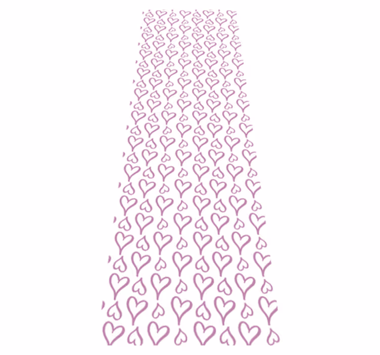 Tapis vinyle chambre icônes de cœur rose illustrées - TenStickers