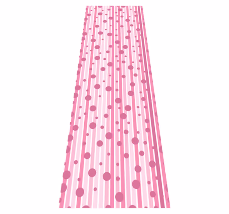 Tapis vinyle chambre motif vertical rose et blanc - TenStickers