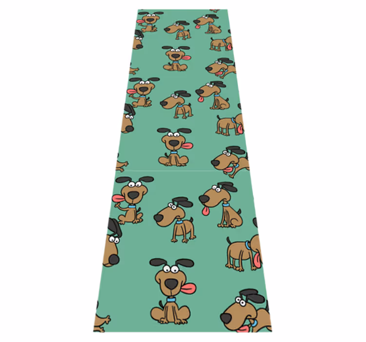 Tapis vinyle chambre style cartoon chien amusant - TenStickers