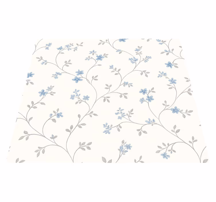 Tapis vinyle chambre sentier de prairie bleu classique - TenStickers