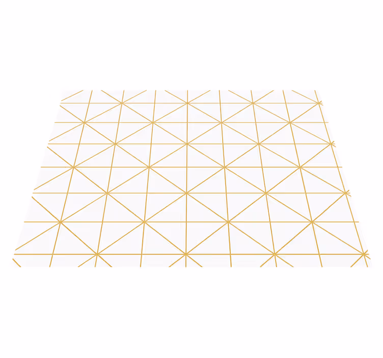 Tapis vinyle chambre géométrique doré - TenStickers
