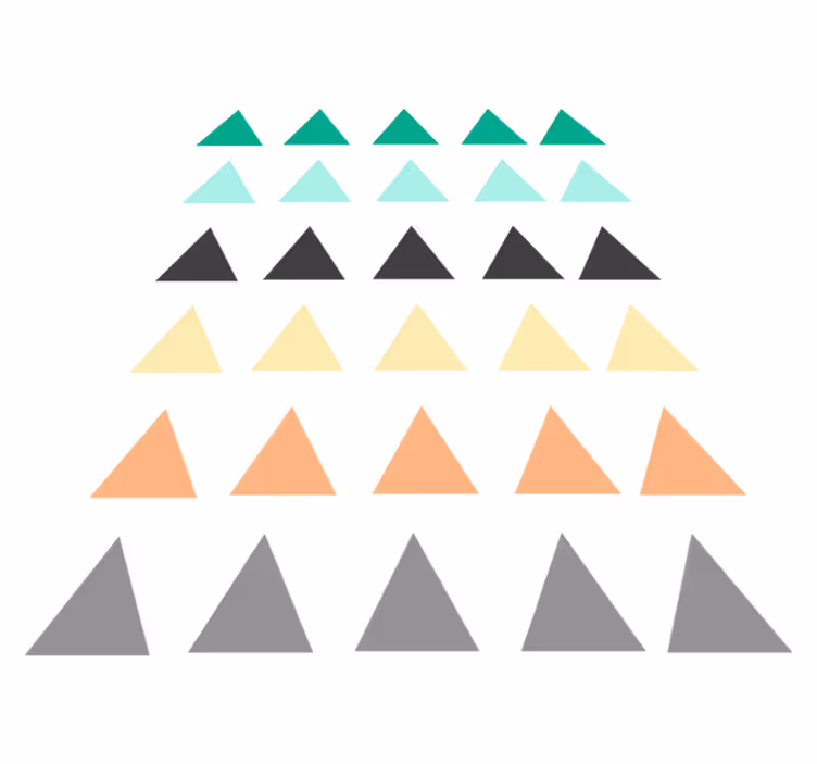 Tapis vinyle géométrique triangles pour bébé 30 pièces - TenStickers