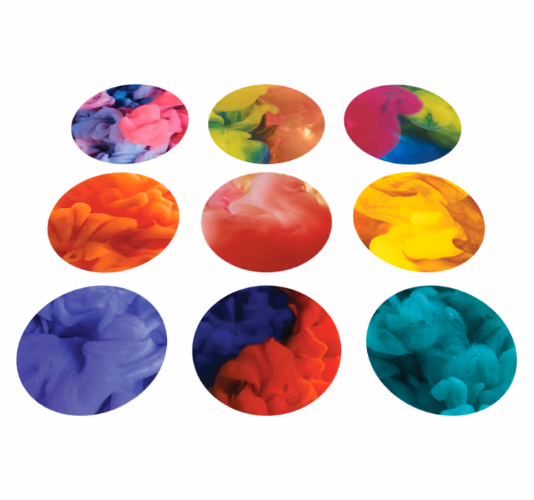 Tapis vinyle géométrique set d'autocollants colorés - TenStickers