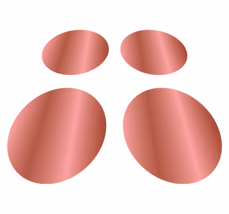 Tapis vinyle géométrique pois doré rose - TenStickers