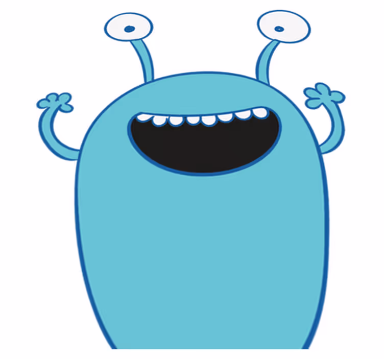 Tapis vinyle pour enfants monstre bleu pour armoire - TenStickers