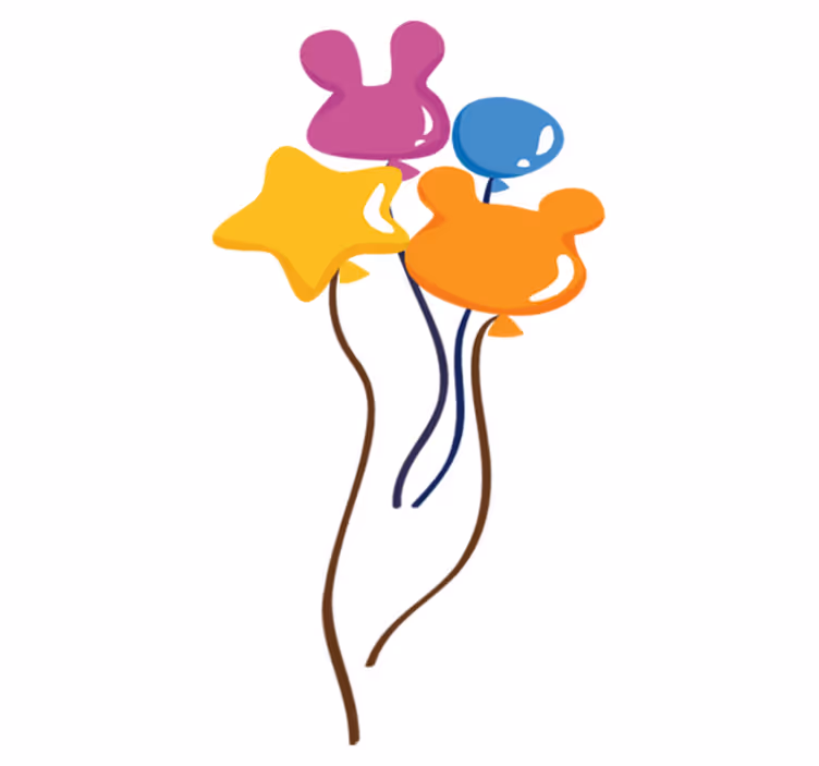 Tapis vinyle pour enfants ballons en forme d'animaux - TenStickers