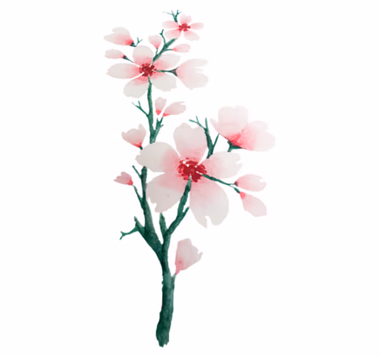 Tapis vinyle chambre design de jolies fleurs blanches - TenStickers