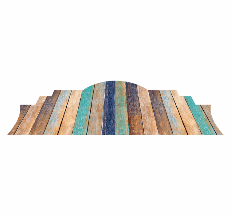 Tapis vinyle chambre motif lattes en bois marron - TenStickers