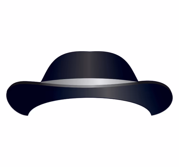 Tapis vinyle chambre chapeau melon adhésif - TenStickers