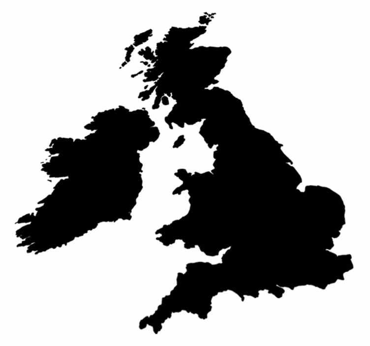 Tapis vinyle carte du monde angleterre monochrome - TenStickers