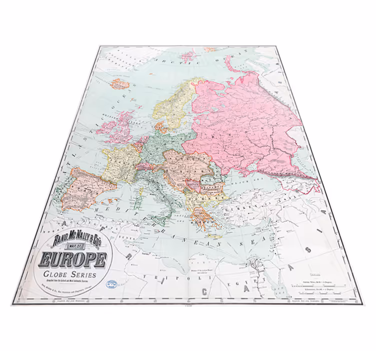 Tapis vinyle carte du monde europe 1900 - TenStickers