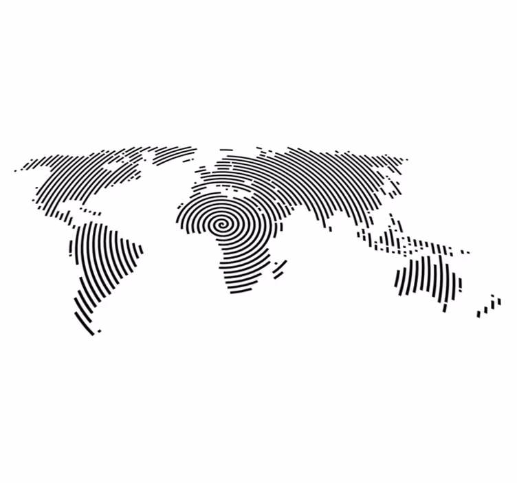 Tapis vinyle carte du monde design moderne - TenStickers