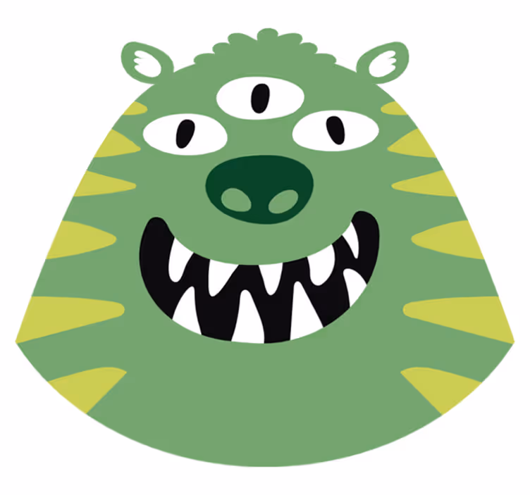 Tapis vinyle pour enfants monstre joyeux - TenStickers