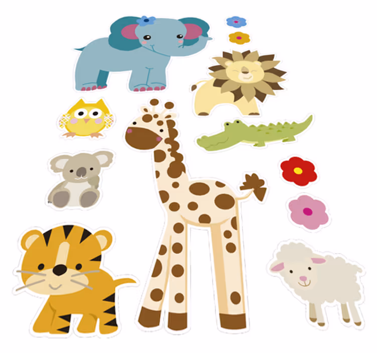 Tapis vinyle pour enfants motif jungle - TenStickers