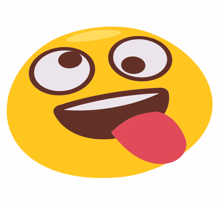 Tapis vinyle pour enfants visage emoji amusant - TenStickers