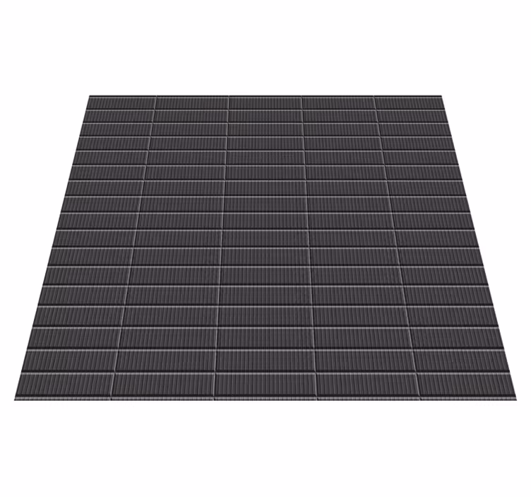Tapis vinyle salle de bain carrelage noir 3d - TenStickers