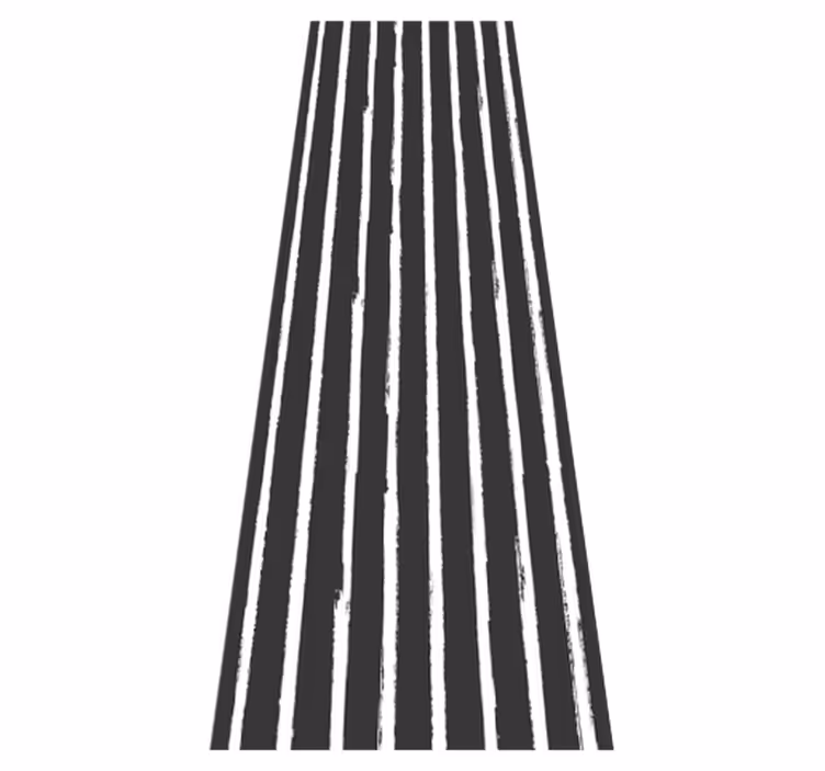 Tapis vinyle salle de bain motifs modernes noir et blanc - TenStickers