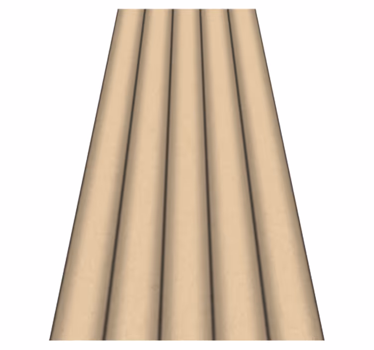 Tapis vinyle salle de bain motif tube brun minimaliste - TenStickers