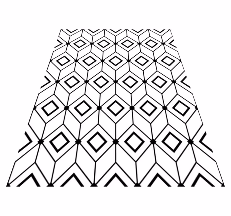 Tapis vinyle géométrique éléments de diamant modernes - TenStickers