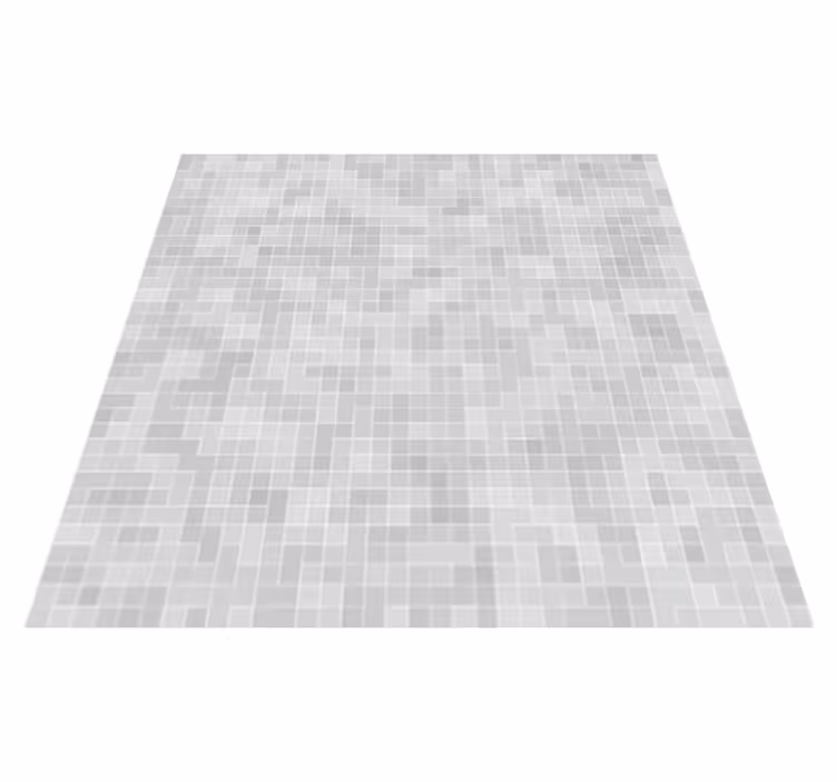 Tapis vinyle salle de bain mosaïque carreaux blancs gris - TenStickers