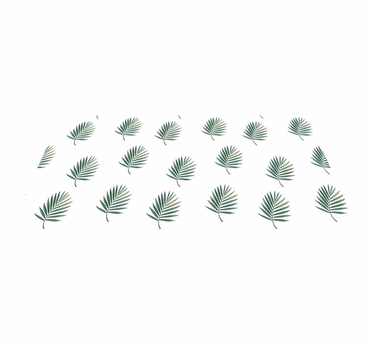 Tapis vinyle salle de bain feuille de palmier - TenStickers