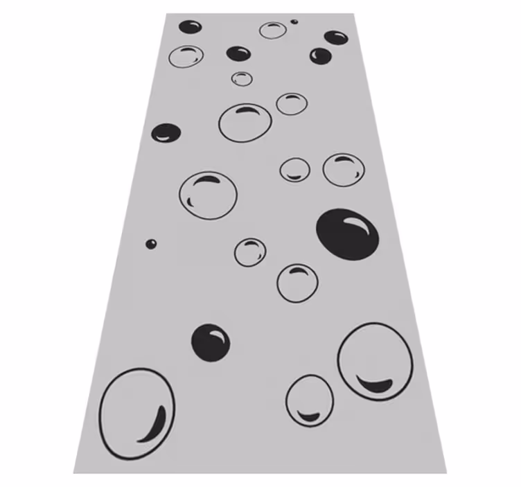 Tapis vinyle salle de bain bulles imprimées translucides - TenStickers
