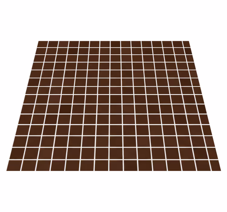 Tapis vinyle salle de bain mosaïques marron chocolat - TenStickers