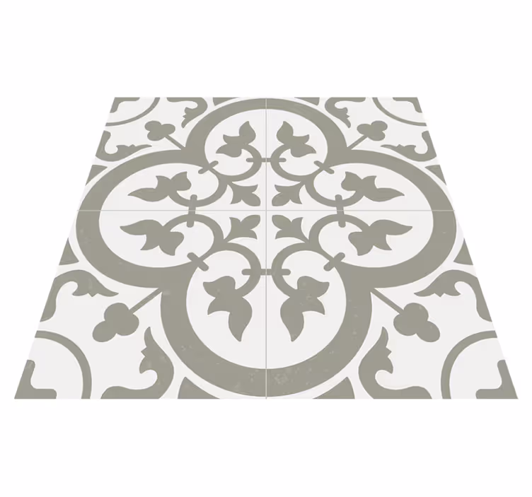 Tapis vinyle cuisine azulejos maroc couleur brume verte - TenStickers
