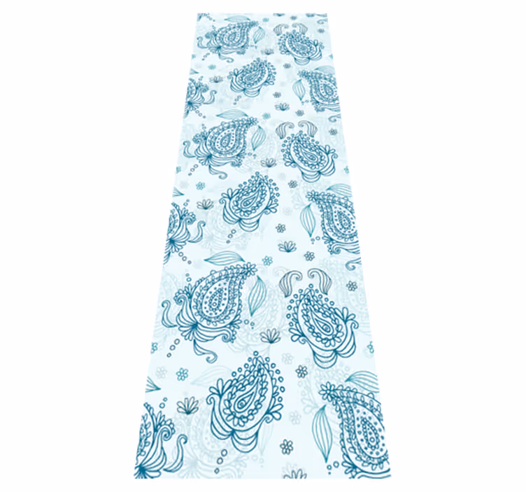 Tapis vinyle cuisine motif floral paisley - TenStickers