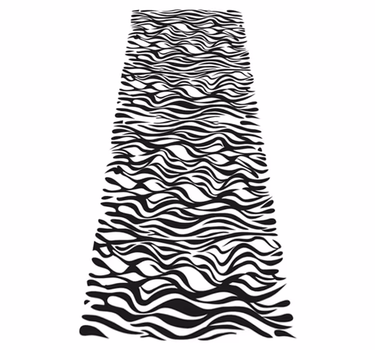 Tapis vinyle cuisine fond zèbre frigo - TenStickers