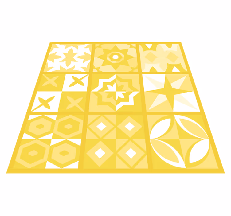 Tapis vinyle cuisine jaune illuminating pantone - TenStickers
