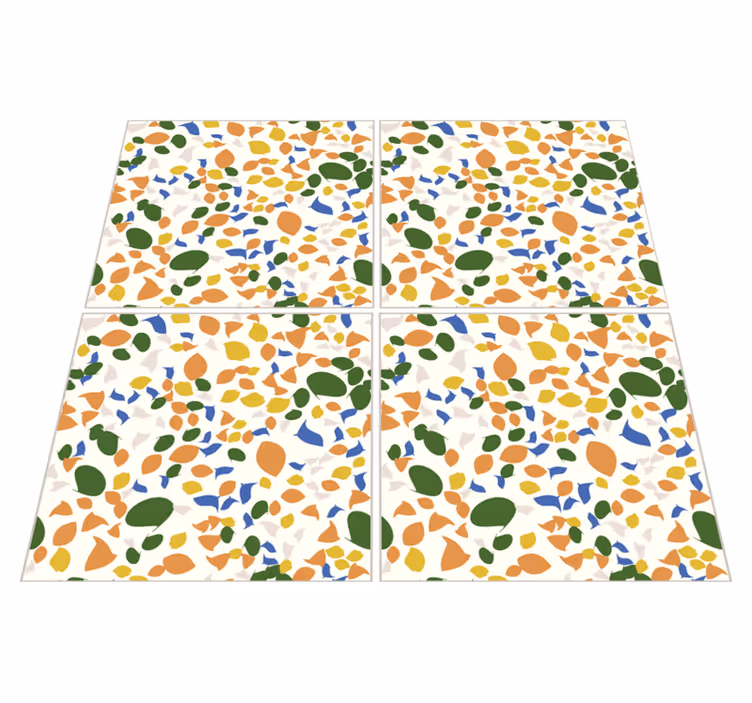 Tapis vinyle cuisine motif terrazzo - TenStickers