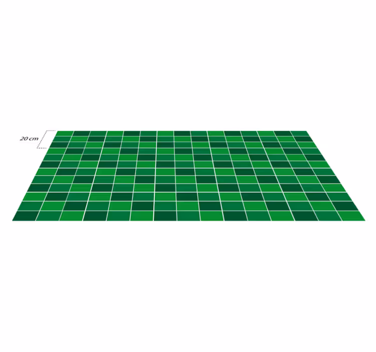 Tapis vinyle cuisine tuile de briques vertes - TenStickers