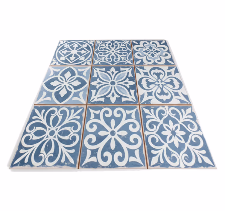 Tapis vinyle cuisine carreaux marocains - TenStickers